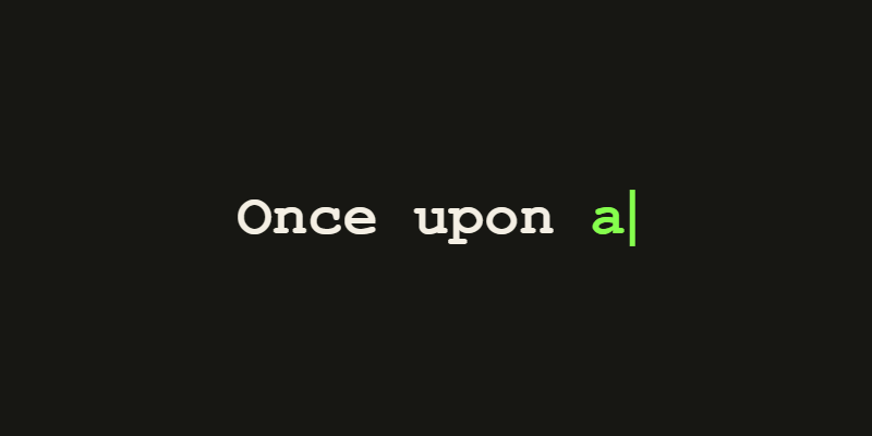 Typewriter effect typing GIF example